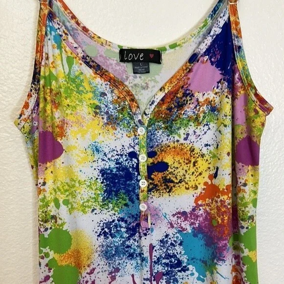 Paint Splash Boutique Maxi Stretch Dress SZ Large - Picture 4 of 11